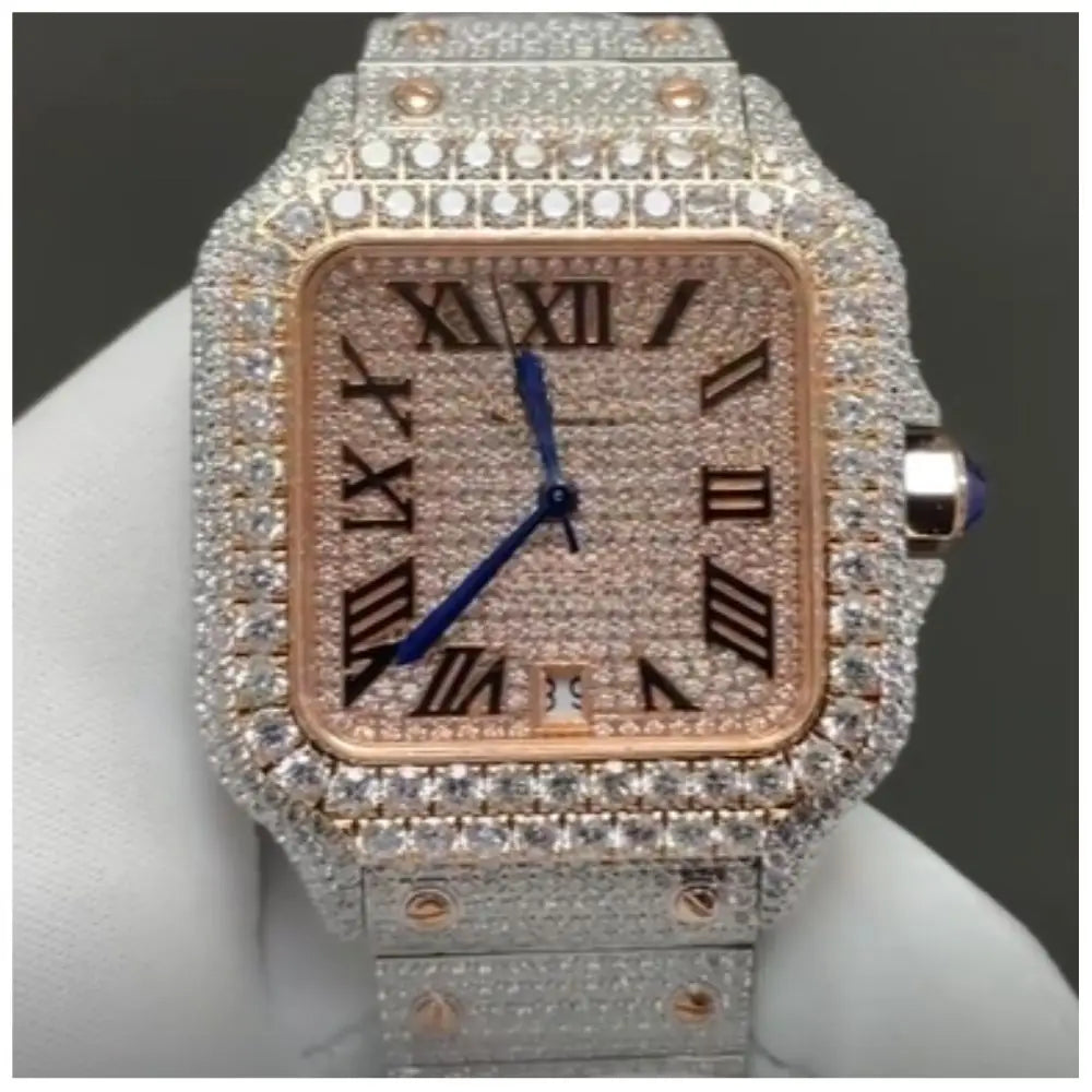 Unisex Iced Out Designer Watch – VVS Auto Movement