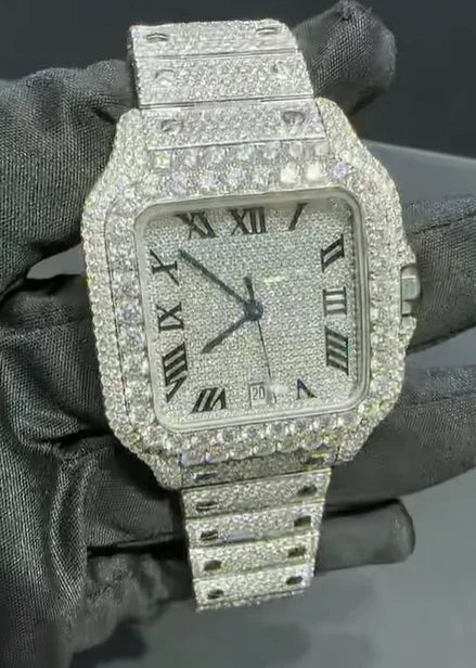 Unisex Iced Out Designer Watch – VVS Auto Movement