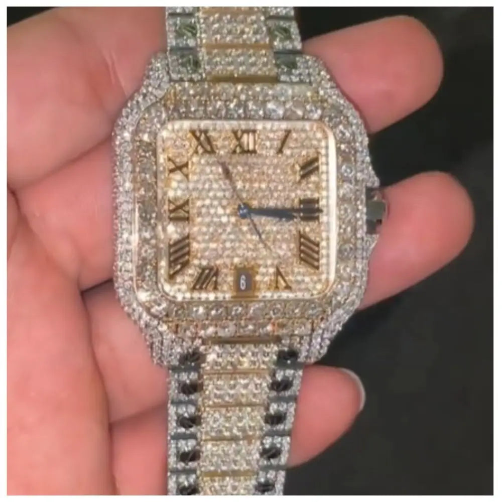 Unisex Iced Out Designer Watch – VVS Auto Movement