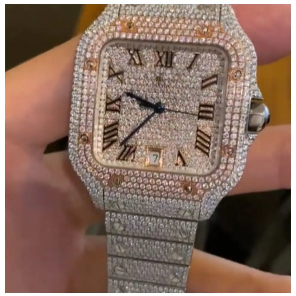 Unisex Iced Out Designer Watch – VVS Auto Movement
