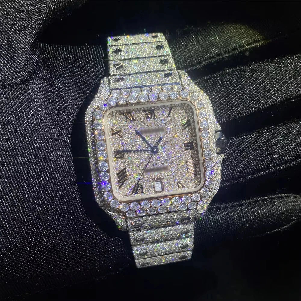 Unisex Iced Out Designer Watch – VVS Auto Movement
