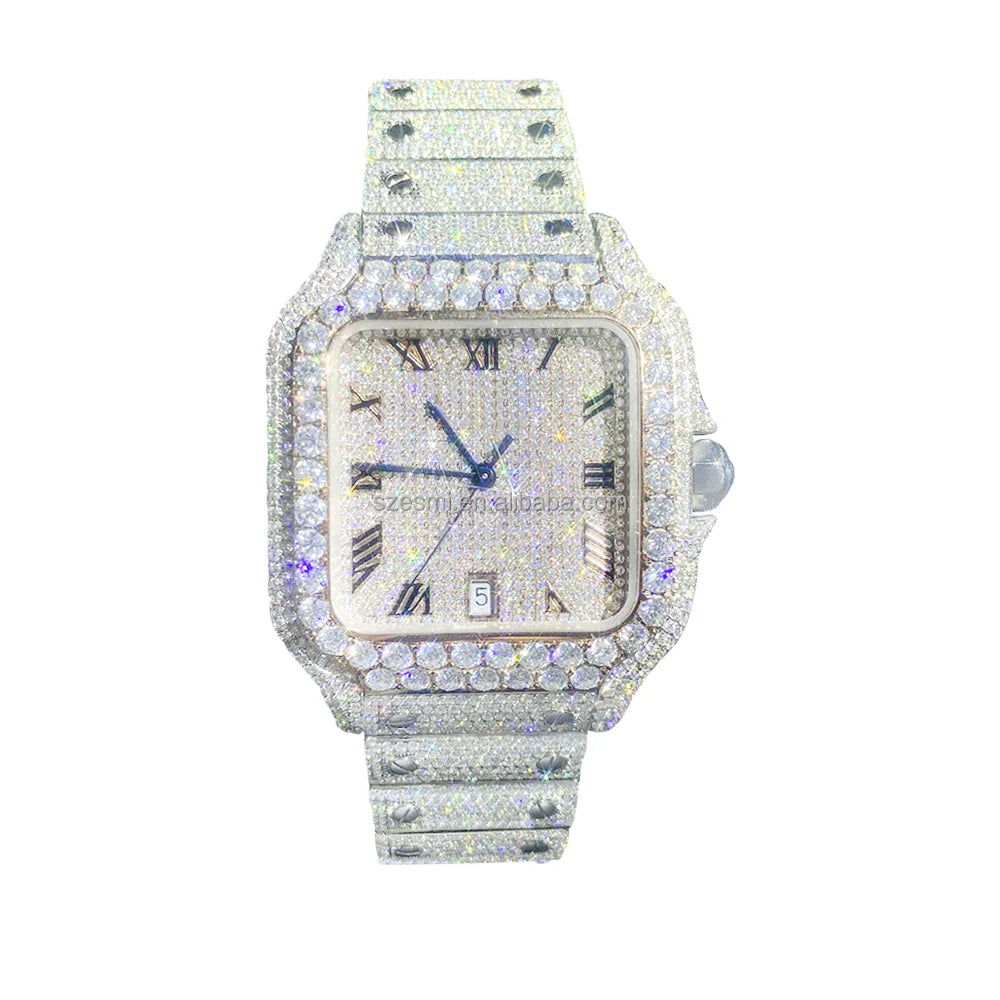 Unisex Iced Out Designer Watch – VVS Auto Movement